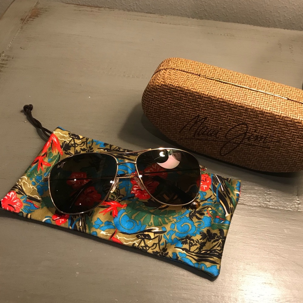 Maui Jim Cliff House Aviator Polarized Sunglasses